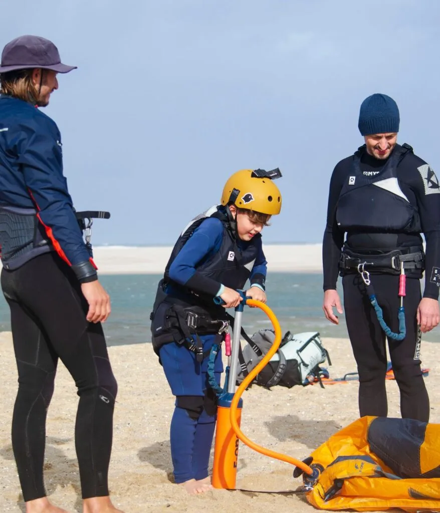 a kid who pump a kite